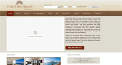 Desktop Screenshot of cabovillasrentals.com